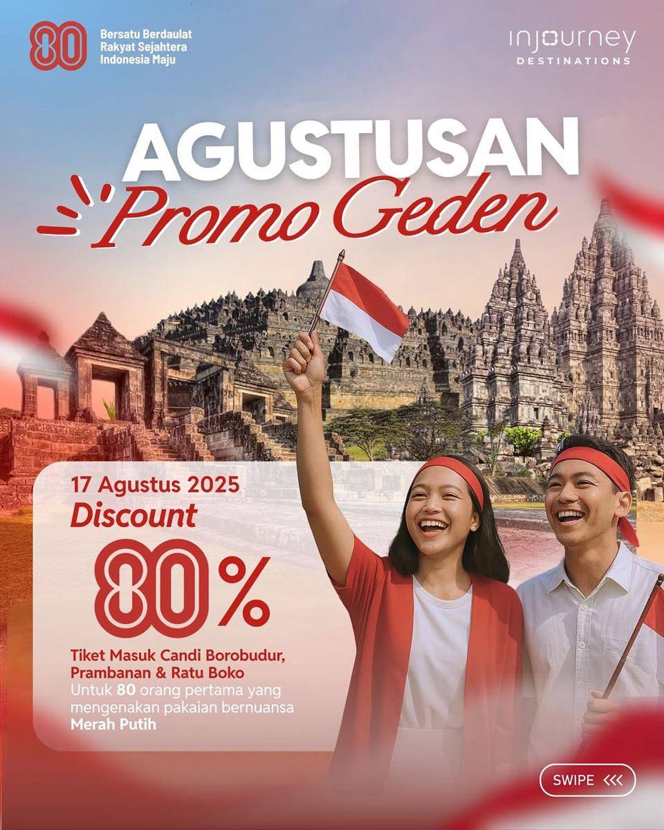 promo Candi Borobudur, Prambanan, Ratu Beko 