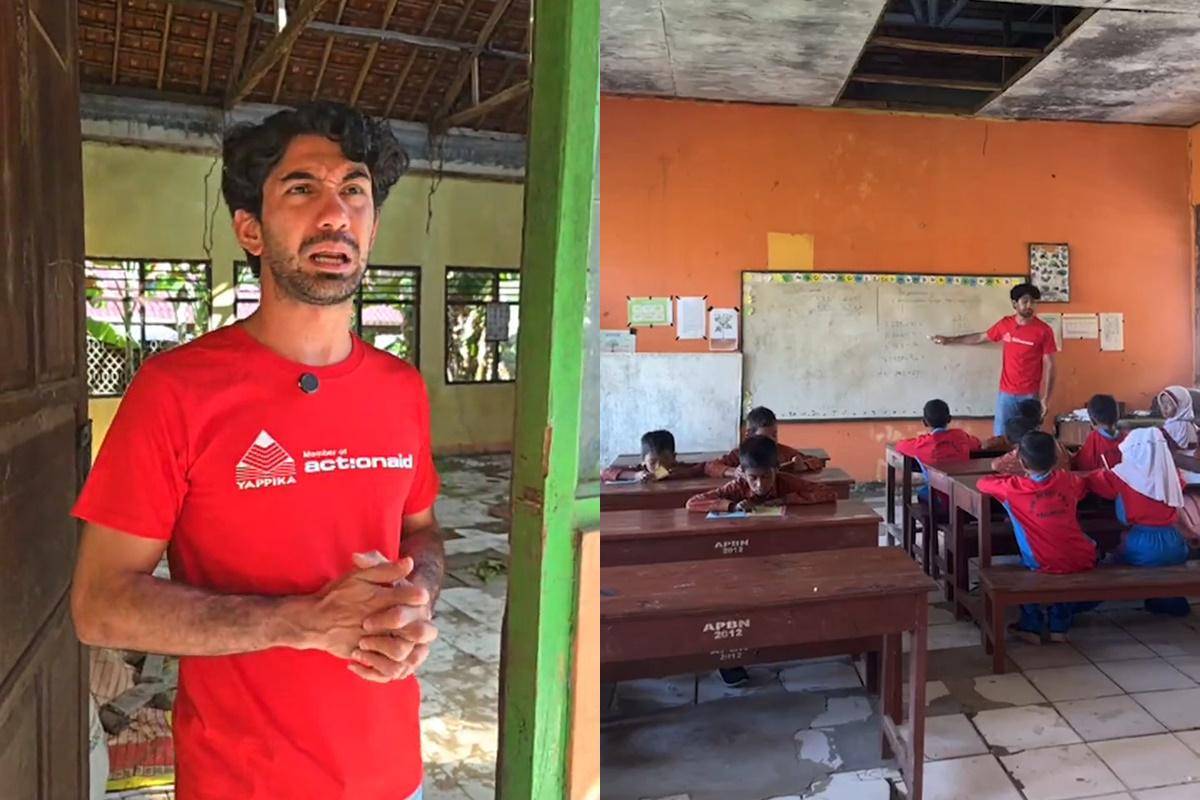 Reza Rahadian mengajar di sekolah NTB