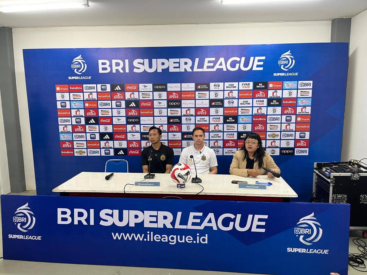 Konferensi pers jelang laga perdana Bhayangkara Presisi Lampung FC vs Borneo FC. (IDN Times/Istimewa)