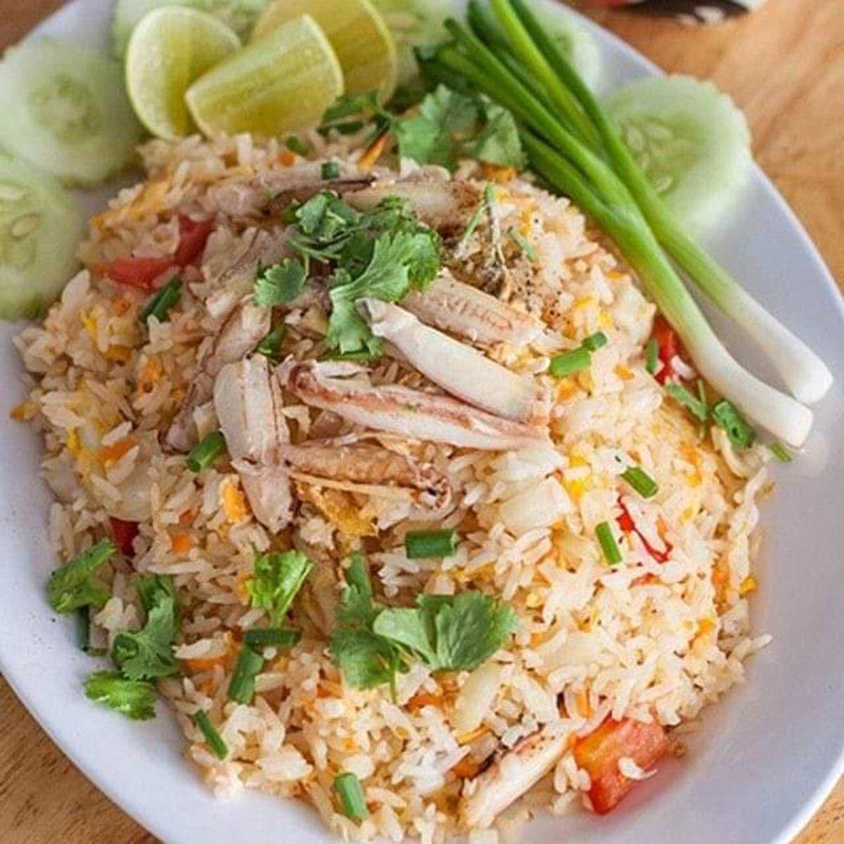 ilustrasi resep nasi goreng kepiting pedas 