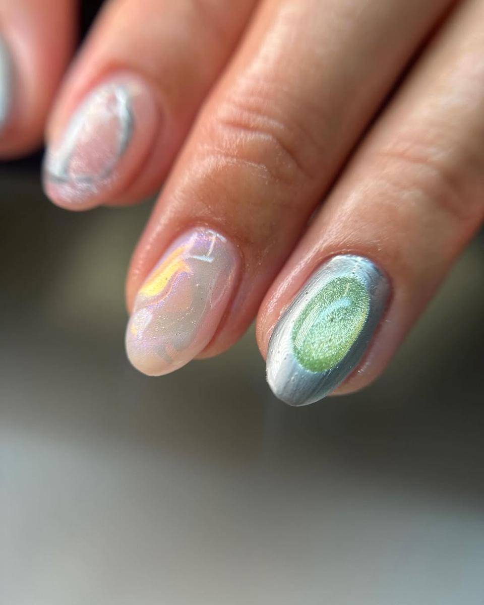Inspirasi nail art bertema coastal (instagram.com/afreshset)