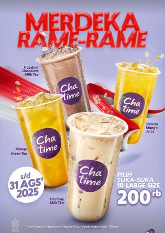 Promo Chatime Agustus (Instagram.com/chatimeindo)