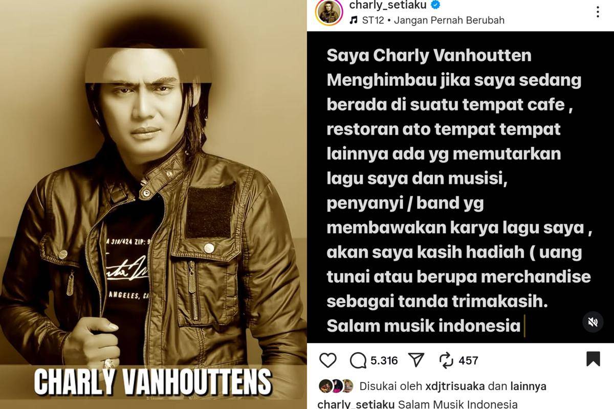 Charly perbolehkan lagu mereka diputar di kafe secara gratis