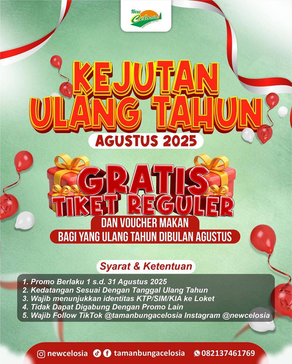 Promo Agustus Taman Bungs Celosia Semarang