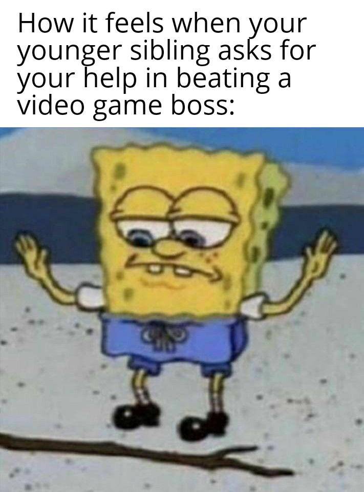 meme SpongeBob tentang saudara 