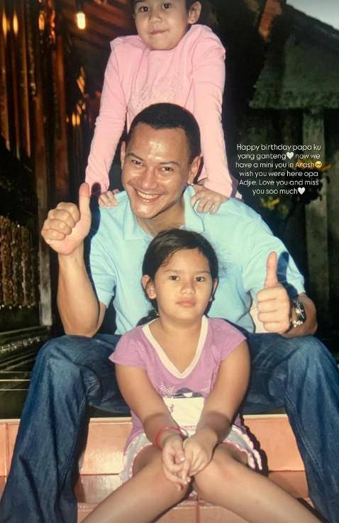 Aaliyah dan Zahwa Kenang Ulang Tahun Adjie Massaid (Instagram.com/aaliyah.massaid)