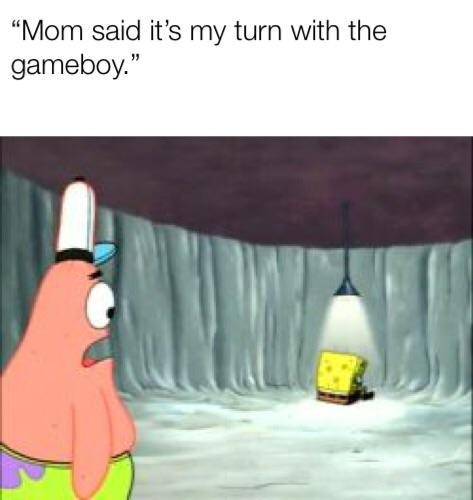 meme SpongeBob tentang saudara 