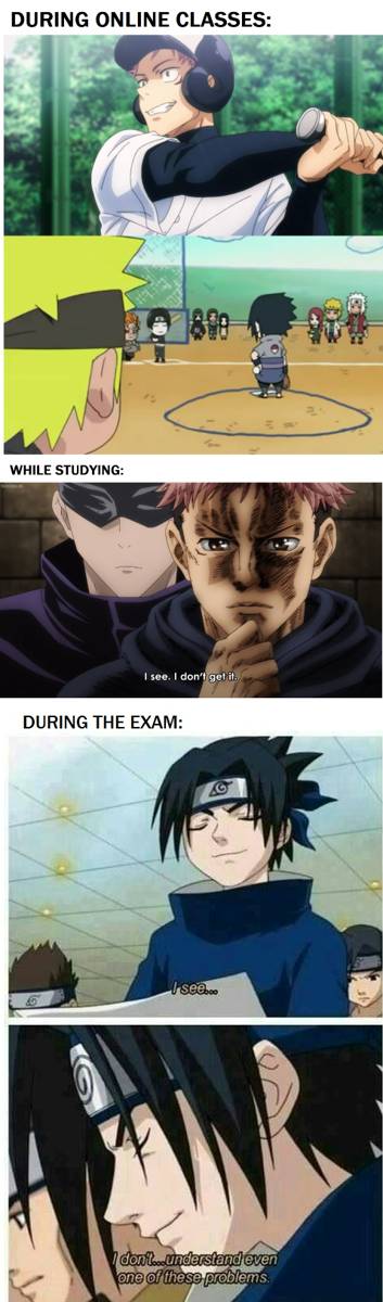 meme anime tentang kelas online