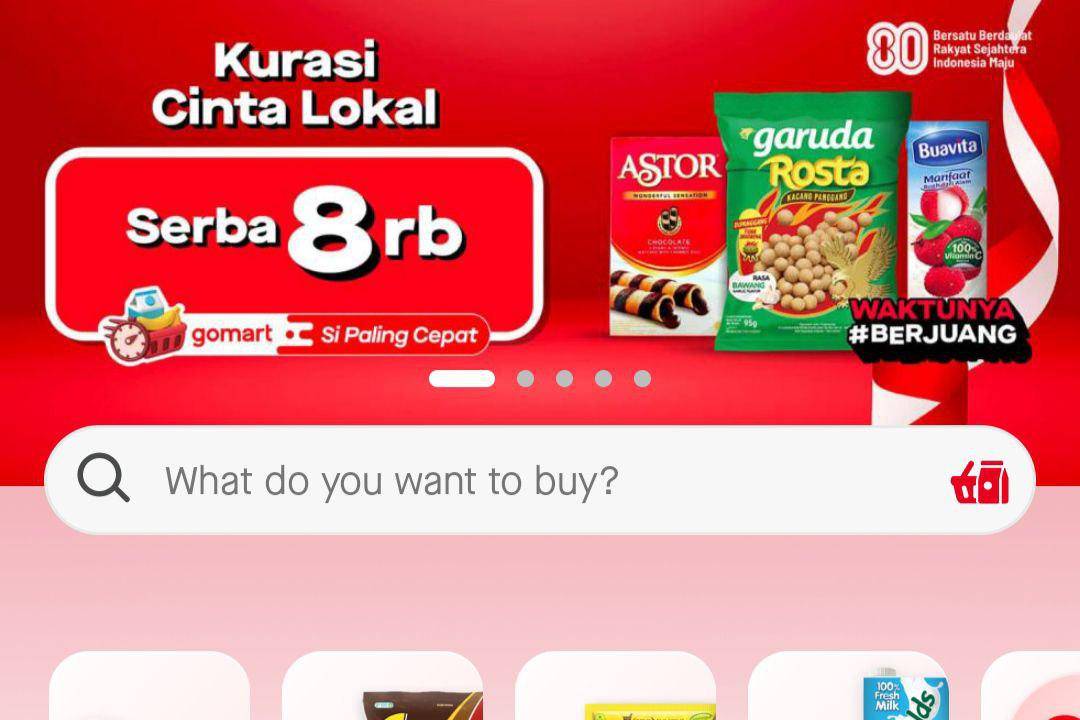 baner promo GoMart di aplikasi Gojek