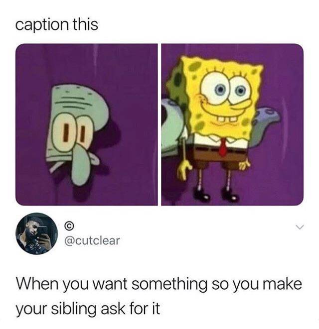 meme SpongeBob tentang saudara 