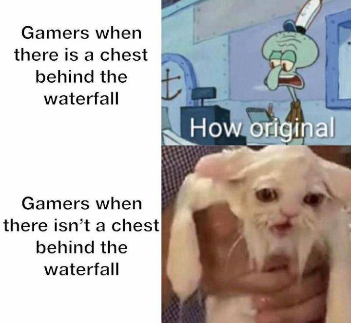 meme SpongeBob tentang bermain game 