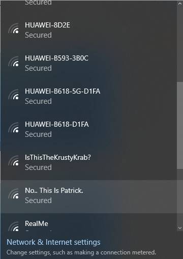 meme SpongeBob tentang WiFi