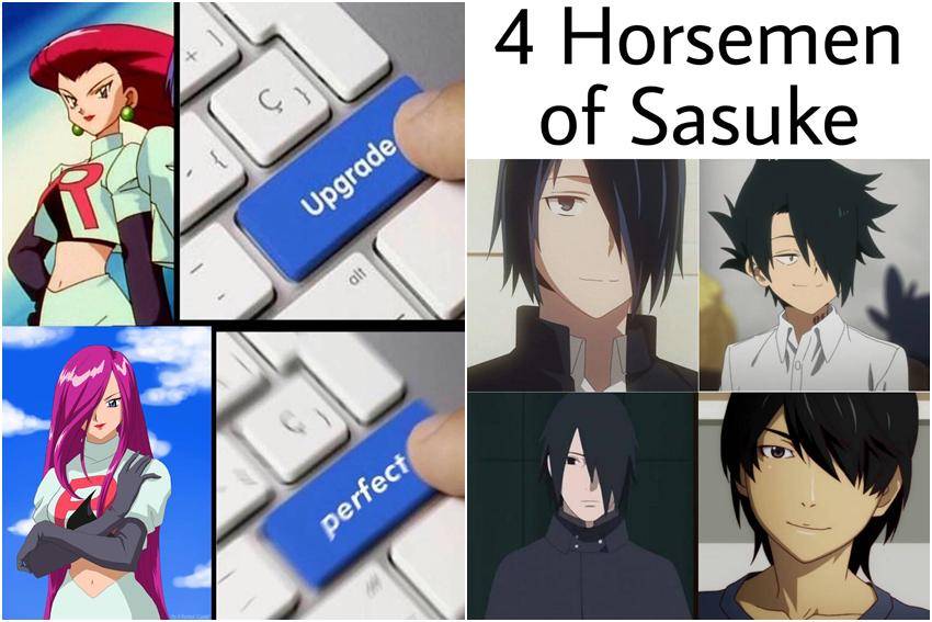 kolase meme gaya rambut anime
