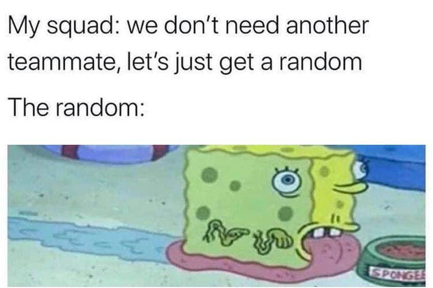 meme SpongeBob tentang bermain game 