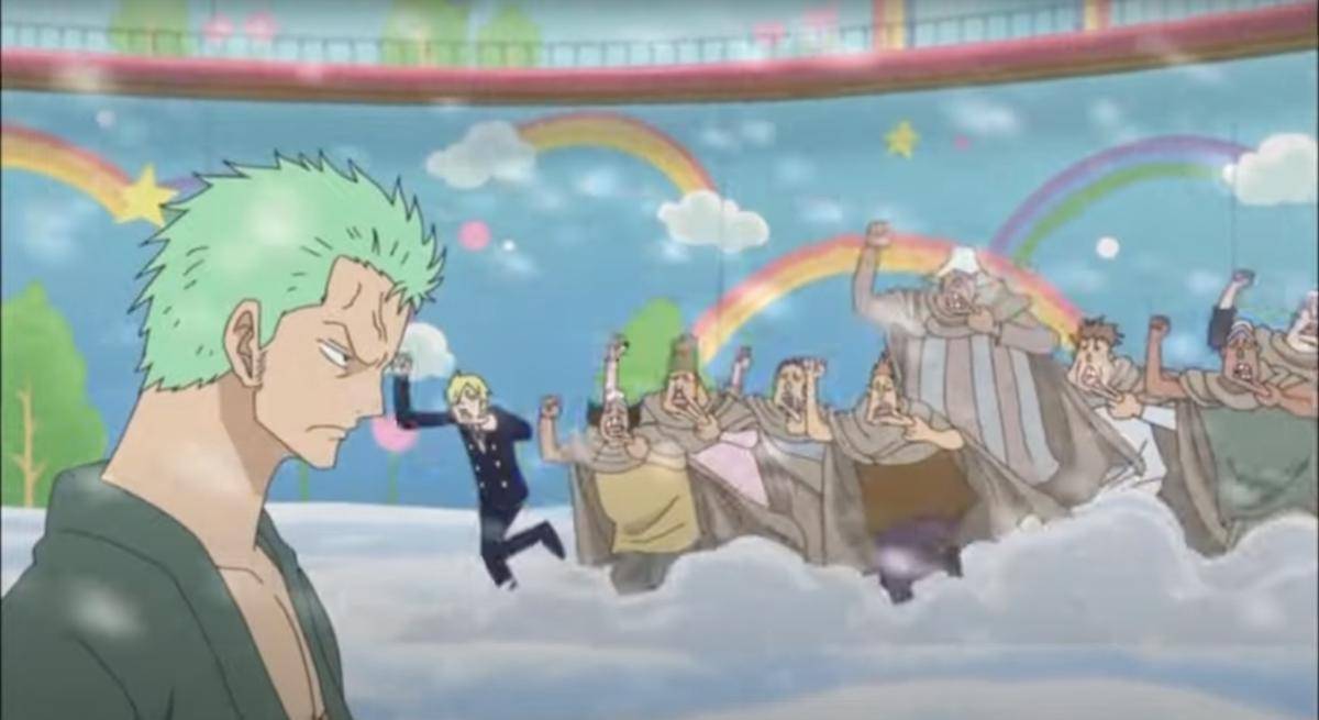 Sanji mengejek Zoro