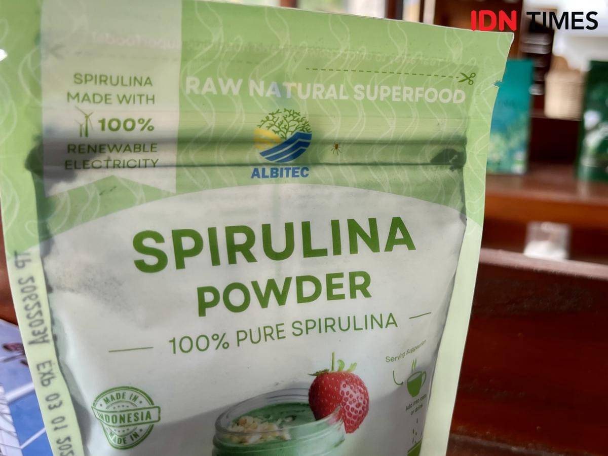 Produk Spirulina PT Alga Bioteknologi Indonesia (Albitec) di Semarang. (IDN Times/Dhana Kencana)