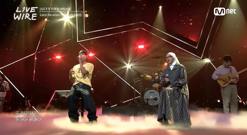 potret Feby Putri tampil di acara Mnet L1VE WIRE Korea