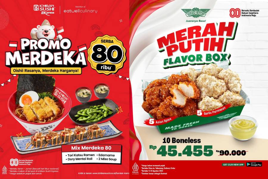 Promo HUT RI Ichiban Susi dan Wingstop