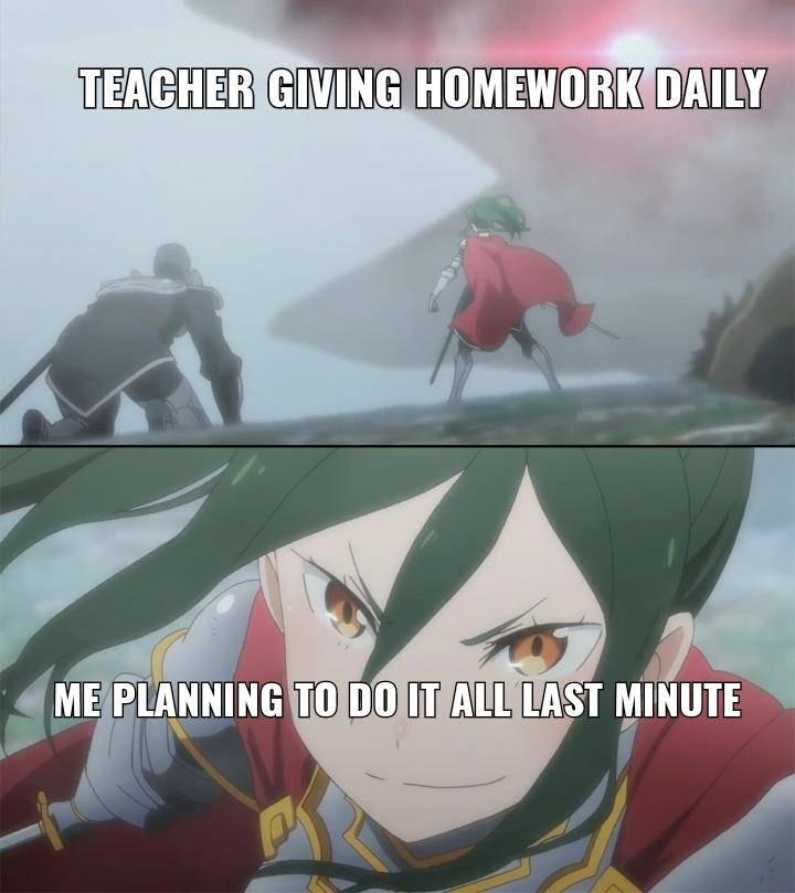 meme anime tentang PR