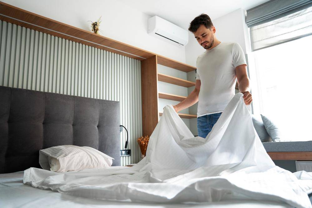  membersihkan kamar 