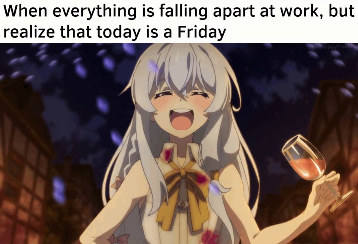 meme anime tentang Jumat