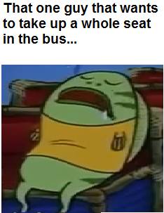 meme SpongeBob tentang bus