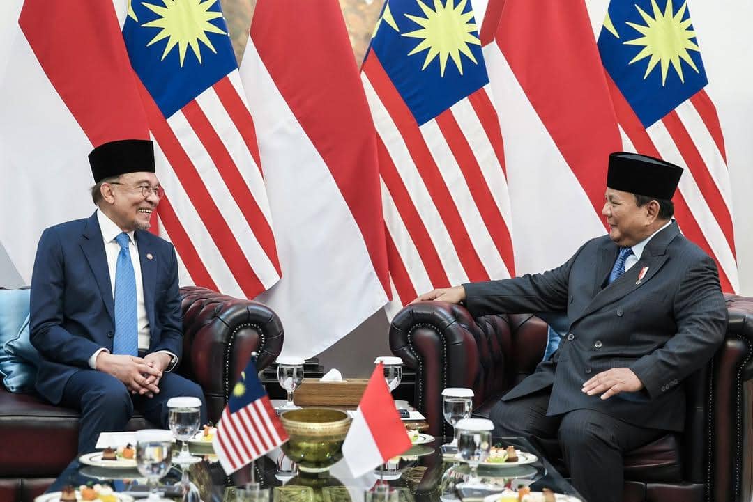 Pertemuan bilateral antara presiden Prabowo dan PM Anwar Ibrahim