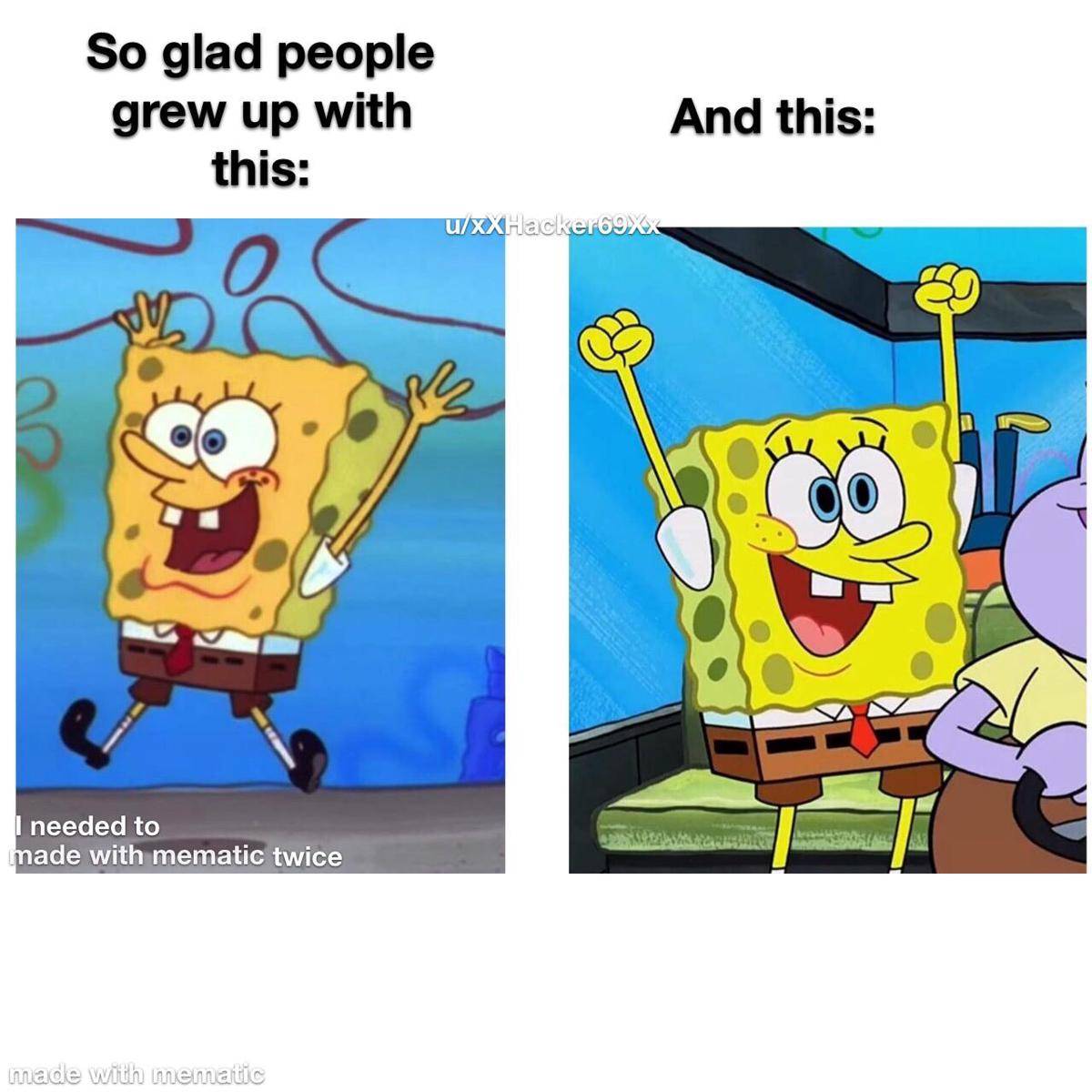 meme SpongeBob tentang tumbuh dewasa 