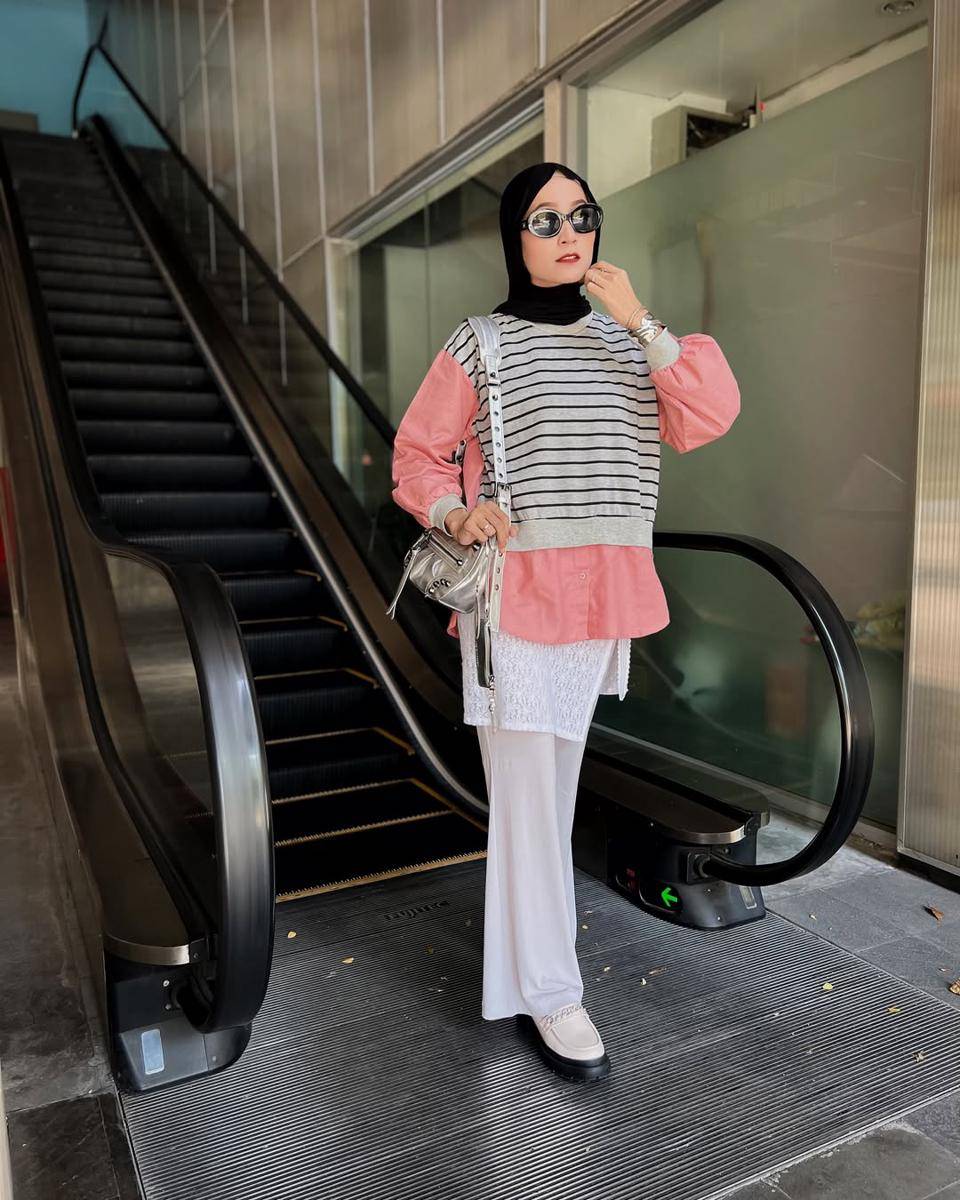 Outfit hijab Viki Fitria