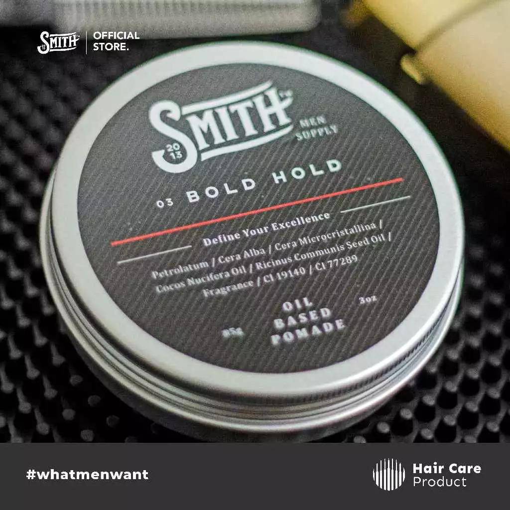 Smith Bold Hold Hair Pomade Oil Based (shopee.co.id/SMITH Men Supply Official Shop)
