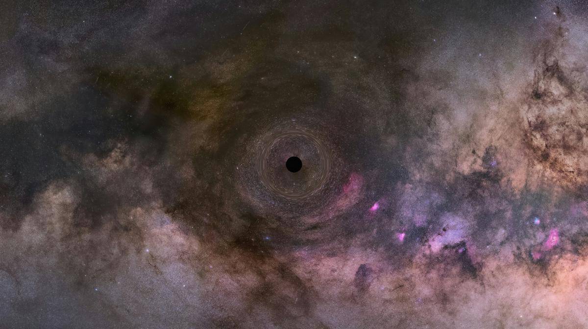 ilustrasi lubang hitam dengan gravitasi ekstrem yang menarik semua materi di sekitarnya (unsplash.com/NASA Hubble Space Telescope)