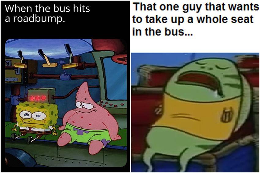 kolase meme SpongeBob tentang bus (reddit.com/user/Creative_Enjoyer64 | reddit.com/r/BikiniBottomTwitter)