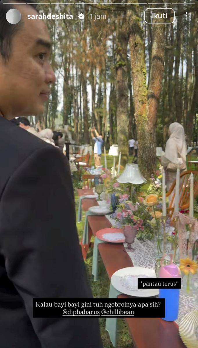 Tamu artis di resepsi pernikahan Nadin Amizah dan Faishal Tanjung pada Sabtu, 9 Agustus 2025