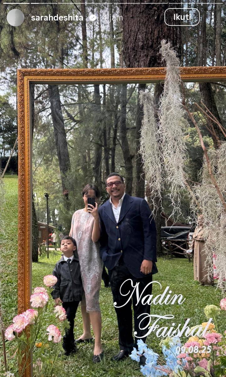 Tamu artis di resepsi pernikahan Nadin Amizah dan Faishal Tanjung pada Sabtu, 9 Agustus 2025