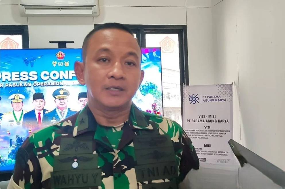 Kepala Dinas Penerangan TNI Angkatan Darat (Kadispenad), Brigjen TNI Wahyu Yudhayana di Batujajar, Bandung, Jawa Barat. (ANTARA FOTO/Ricky Prayoga)