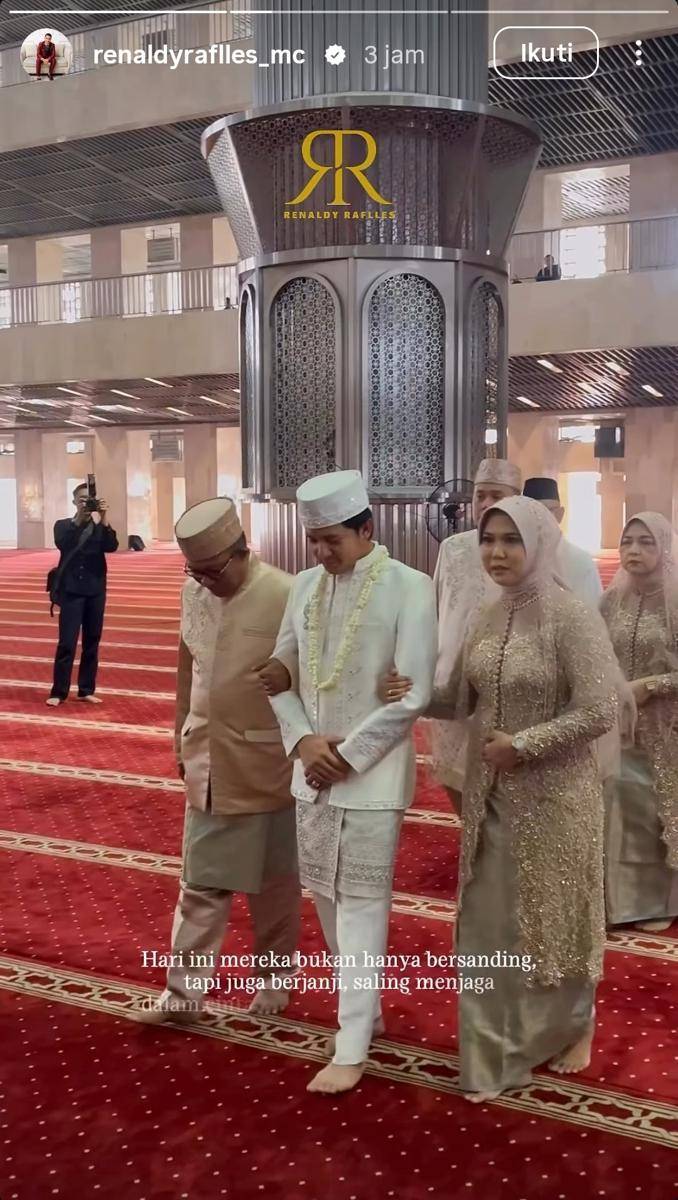 Akad nikah Arbani Yasiz dan Raissa Ramadhani pada Sabtu, 9 Agustus 2025 di Masjid Istiqlal Jakarta
