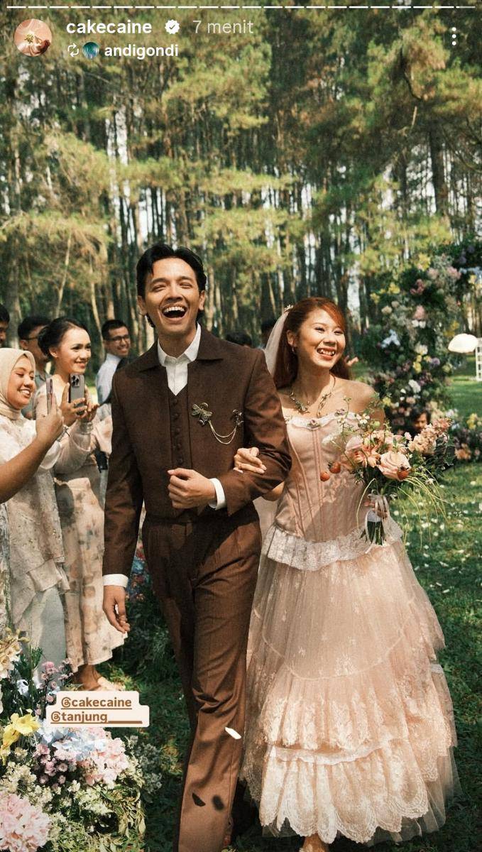 Resepsi pernikahan Nadin Amizah dan Faishal Tanjung pada Sabtu, 9 Agustus 2025