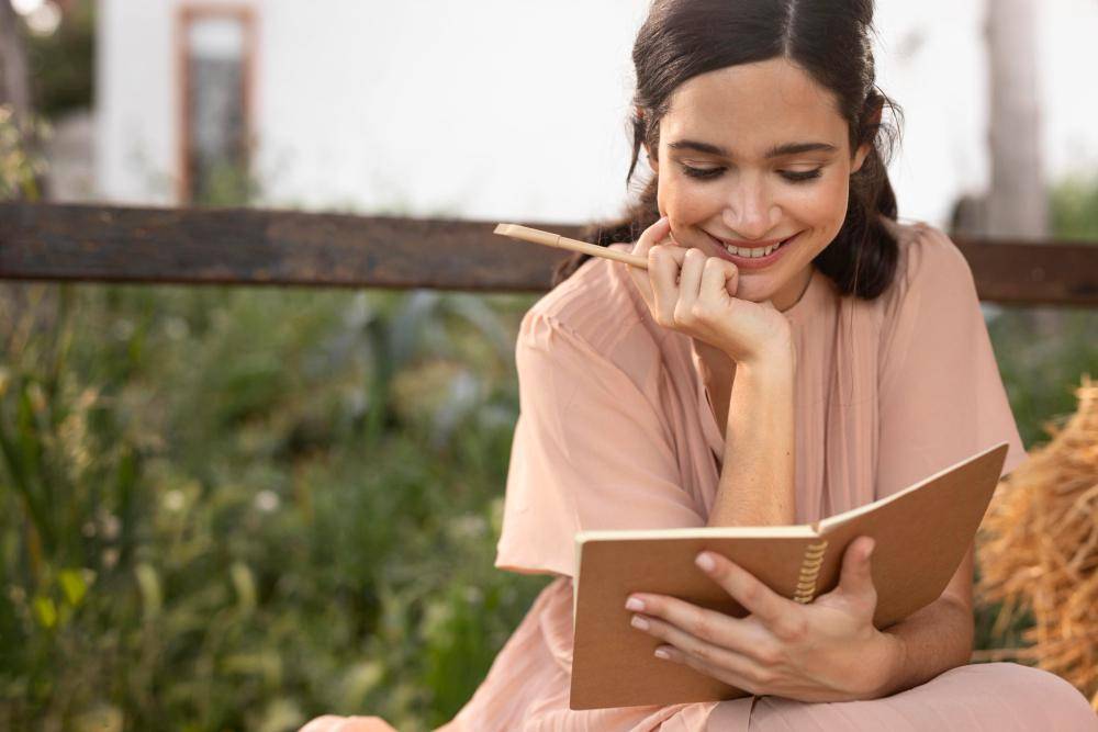 ilustrasi perempuan journaling (freepik.com/freepik)