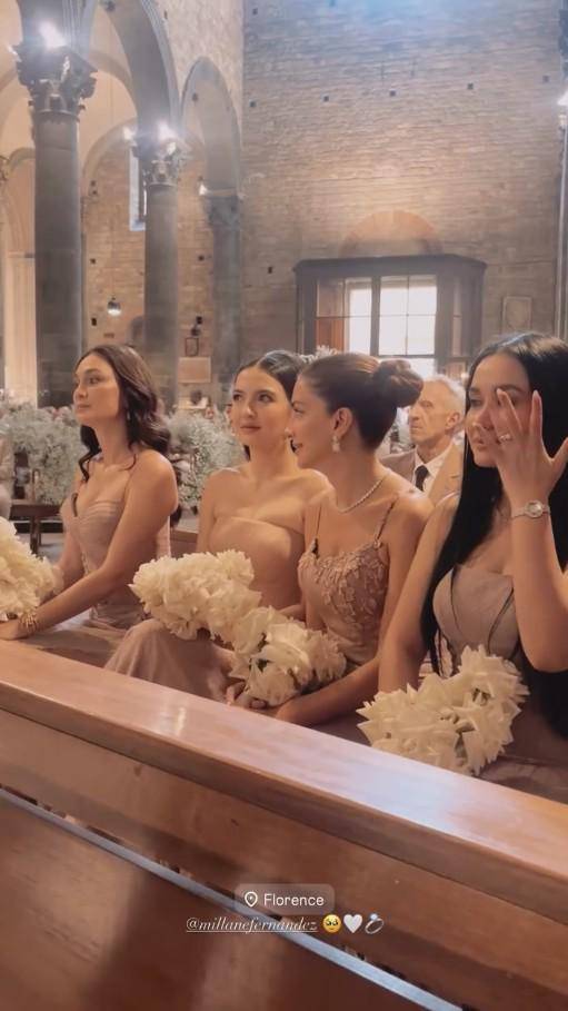 Potret Luna Maya Jadi Bridesmaid di Pernikahan Millane Fernandez