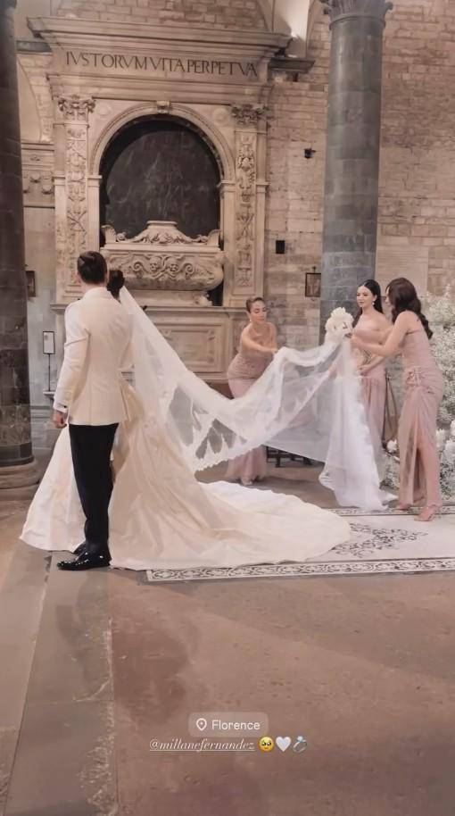 Potret Luna Maya Jadi Bridesmaid di Pernikahan Millane Fernandez