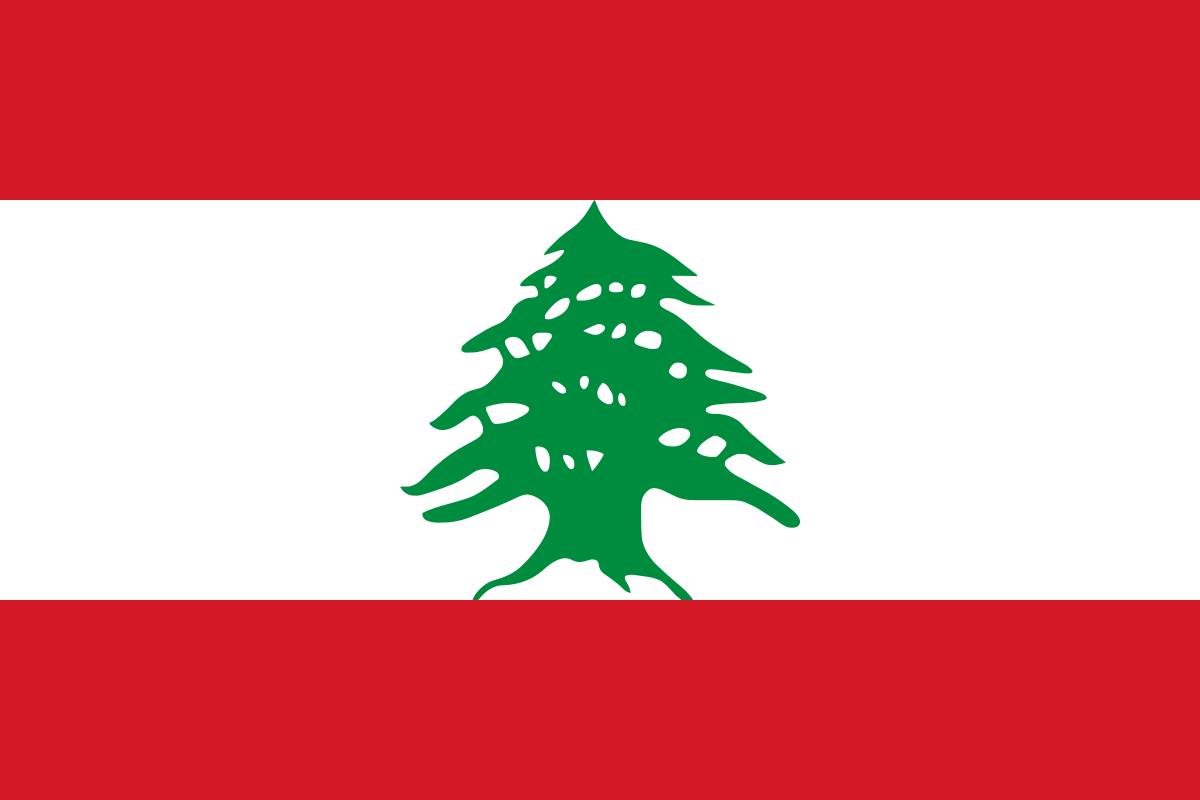 potret bendera Lebanon yang menampilkan pohon aras (commons.wikimedia.org/Henri Pharaon)