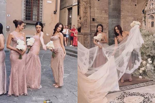 Potret Luna Maya Jadi Bridesmaid di Pernikahan Millane Fernandez
