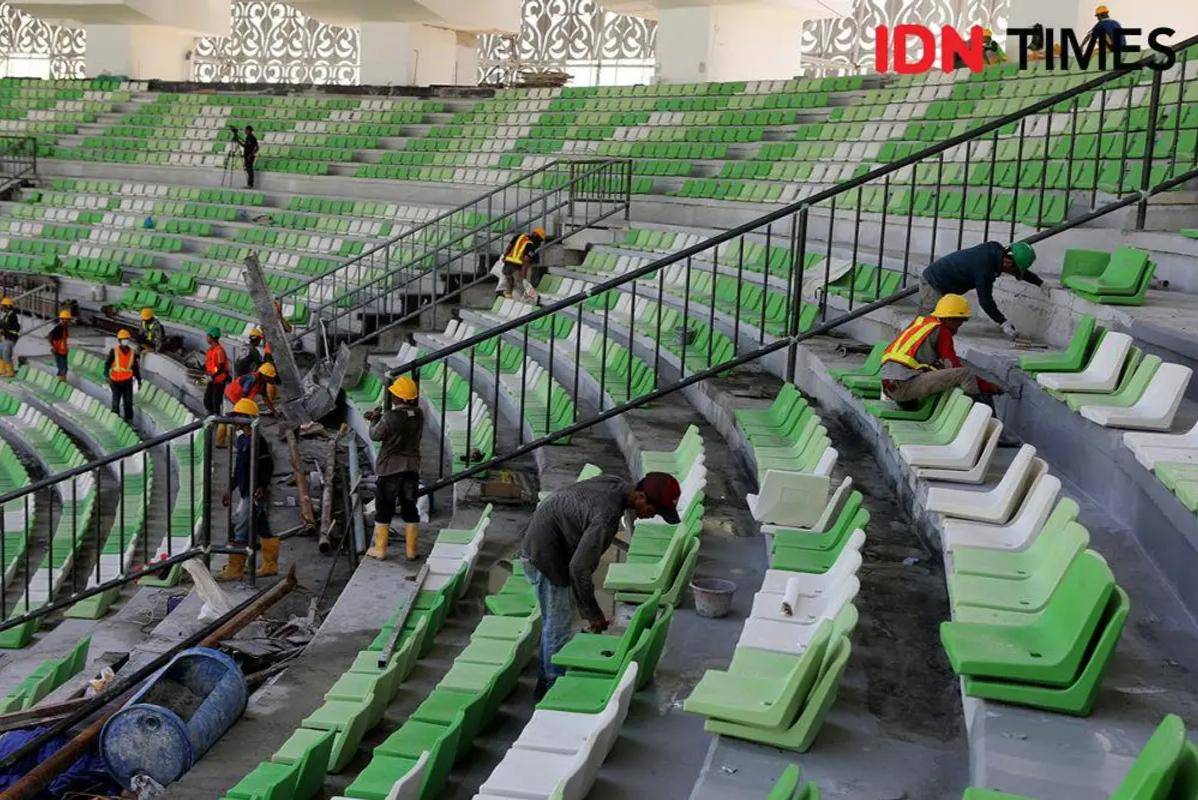 Potret Stadion Utama Sumut di Sport Centre Desa Sena, Kabupaten Deli Serdang, Sumut pada Kamis (5/9/2024). (IDN Times/Arifin Al Alamudi)