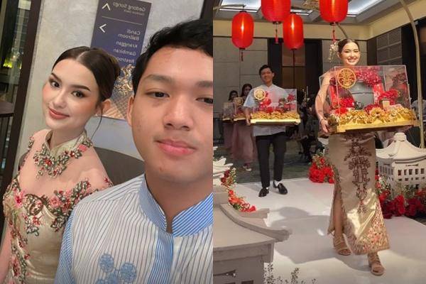 Sarah Menzel dan Azriel Hermansyah di Sangjit Kevin Menzel