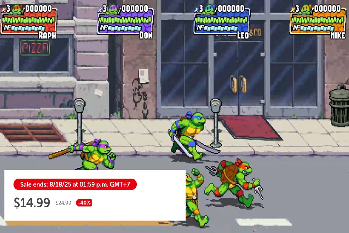 cuplikan TMNT: Shredder’s Revenge