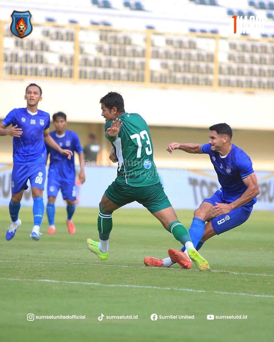 Laga uji coba Sumsel kontra PSS Sleman (Dok. Media Officer Sumsel United)