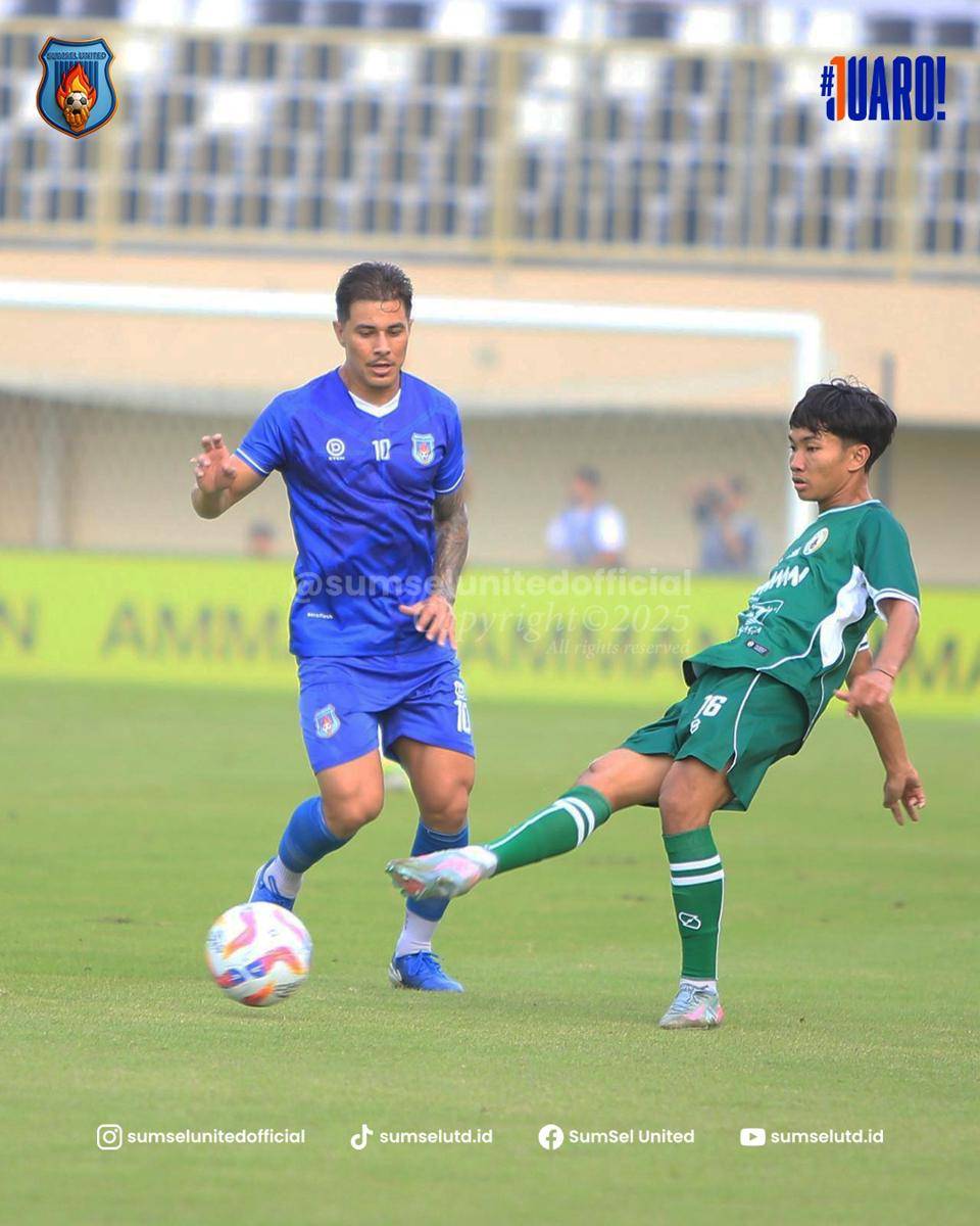 Laga uji coba Sumsel kontra PSS Sleman (Dok. Media Officer Sumsel United)