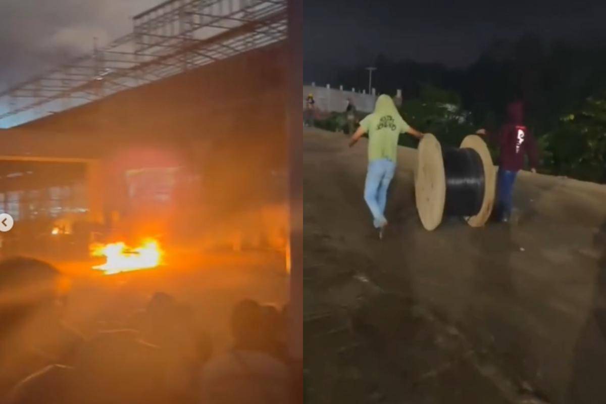 Tangkapan layar video penjarahan dan penyerangan di kawasan IMIP, Morowali, Sulawesi Tengah. (Dok. Istimewa)