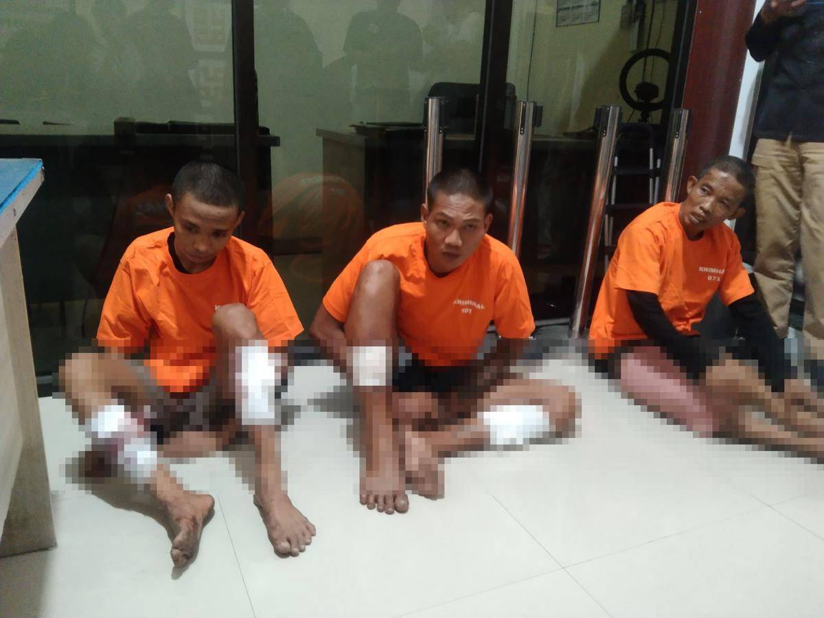 Tiga tahanan yang kabur dari Polsek Bontonompo, Polres Gowa, Sulawesi Selatan, kembali ditangkap, Kamis (7/8/2025).