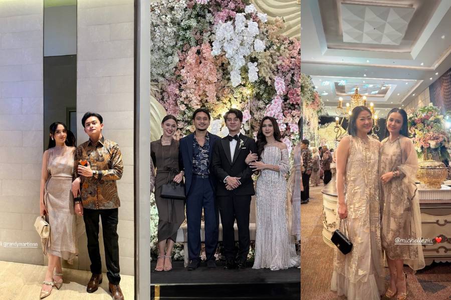 Gaya Tamu di Resepsi Arbani Yasiz (instagram.com/lyodraofficial | instagram.com/yasminnapper | instagram.com/astridasuryatenggara)